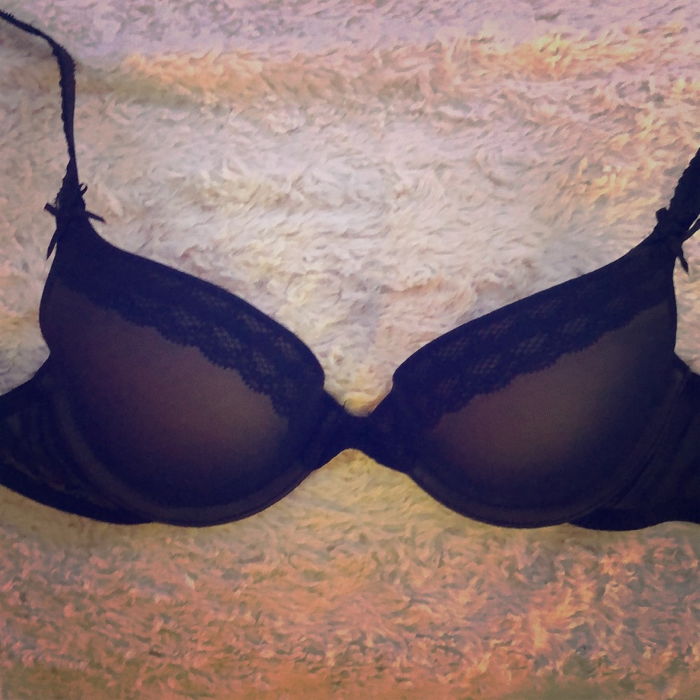 DKNY Black Lace lightly padded bra